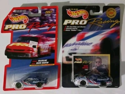Set Of 2 Mark Martin Valvoline # 6  HotWheels Pro Racing Cars 1997  - Image 1 of 4