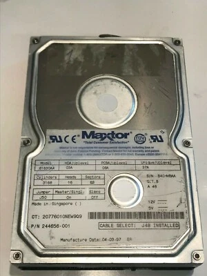 MAXTOR 81630A4 03A 08A 37A 1.6GB IDE HARD DRIVE 244656-001           aa5he2 - Image 1 of 2