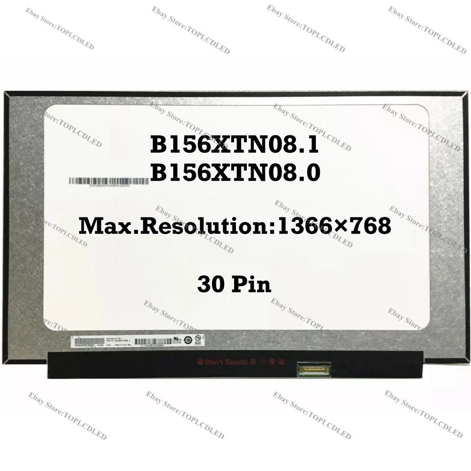 B156XTN08.1 B156XTN08.0 eDP 15.6" 1366×768 With No Screw Holes LED LCD Scree - Bild 1 von 1