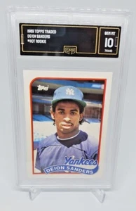 1989 Deion Sanders Topps Traded #110T Rookie GMA GEM MINT 10! ABSOLUTELY GREAT - Picture 1 of 8