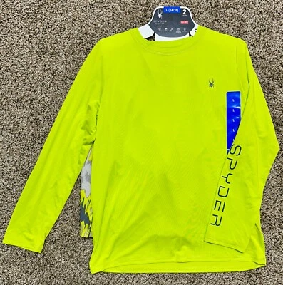 Spyder Swim Wear 2 Piece Set Youth Boys XL, Large Neon Yellow UPF NWT Stretch - Image 1 of 4