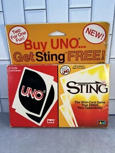 Tarjetas de Juego UNO y STING Vintage 1984 Caja Original Tarjetas Paquetes Sellados Nuevas - Imagen 1 de 4