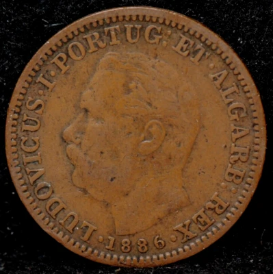 India - Portuguese, 1886 1/4 Tanga, KM308, Very Fine, 5-21* - Image 1 of 2