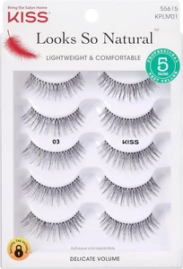 Looks so Natural False Eyelashes Multipack #03, Lightweight & Comfortable, Delic - Picture 1 of 12