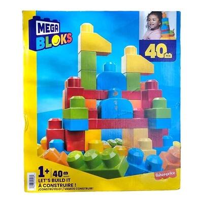 Mega Bloks First Builders Let's Build It 40 Piece Set Baby Toddler Construction  - Image 1 of 4