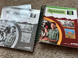 Abeka Spanish 1 Teacher Key 2021 -with Quiz/Test Key 3 Books - Picture 1 of 3