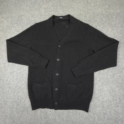 Uniqlo кардиган женщин средний черный вязаный длинным рукавом на пуговицах шерсти теплый размер M - Изображение 1 из 4