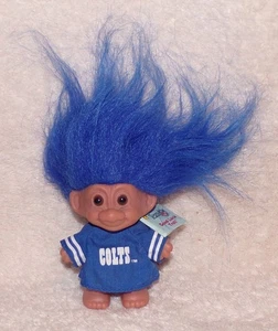 Vintage 3" Russ Indianapolis Colts NFL Good Luck Team Troll mit Etikett 1990 - Bild 1 von 2