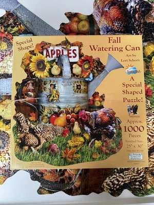 Rompecabezas SunsOut Fall Watering Can 1000 piezas COMPLETO Lori Schory 25x30 Foto 1 de 4
