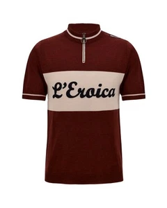 Santini Heroic Wine Official short Sleeve Shirt Man IN Wool - Picture 1 of 6
