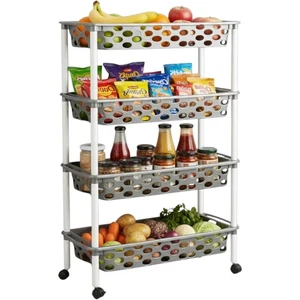 Carrito verdulero con 4 Niveles Tipo Slim y Ruedas - Carro de plástico de Almac - Imagen 1 de 6