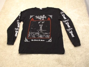 T-shirt The Black il prete di Satana manica lunga fascia grafica nera uomo M Yazbek - Foto 1 di 9