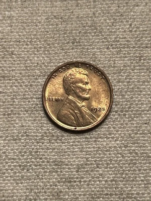 1925 Lincoln Wheat Cent – Gem BU Red – Brilliant Uncirculated Raw MM - Image 1 of 2