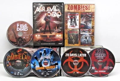 Zombie/Undead DVD Lot -George A. Romero's Land of the Dead/Evil Dead/PontyPool - Image 1 of 2