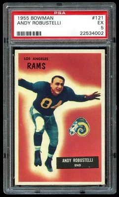 1955 Bowman Andy Robustelli #121 PSA 5 EX - NICELY CENTERED - Image 1 of 2