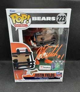 JUSTIN FIELDS signed auto CHICAGO BEARS FUNKO POP FIGURE 223 w/ COA BECKETT BAS - Picture 1 of 7