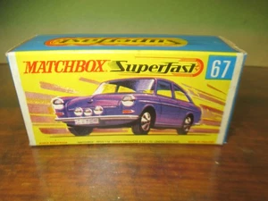 Matchbox Superfast #67 Volkswagen 1600TL Purple 1970 In Original Box - Picture 1 of 4