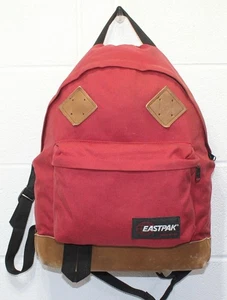Vintage MARTY MCFLY BTTF Red Eastpak Backpack USA Made Leather Bottom GENUINE! - Picture 1 of 24