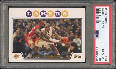 2008-09 Topps Kobe Bryant Gold Foil w/ LeBron James #24 Lakers  📈PSA 10 - Image 1 of 2