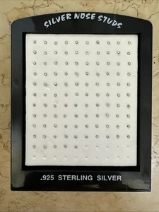 Nariz transparentes de plata de ley con bola de circonita cúbica/extremo de hueso - 105 piezas - Imagen 1 de 4