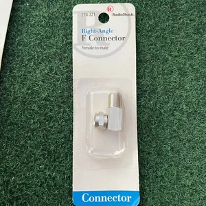 Radio Shack Right Angle F-Connector Coax Adapter Female to Male 278-221 Sealed - Zdjęcie 1 z 5
