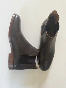 Hudson London Boots Mens 45 Tamper Chelsea Brown Pull On Casual Flats Ankle Top - Picture 1 of 8