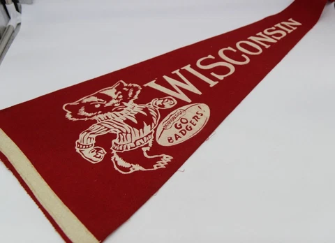Vintage Wisconsin Badgers Madison University Pennant Go Badgers! Cover