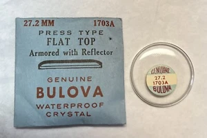 Vintage NOS 27.2mm Genuine Bulova 1703A Armored White Men’s Watch Crystal - Picture 1 of 1