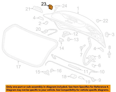 Used Deck Lid fits: 2018 Chevrolet Cruze Sedan w/o spoiler Grade A Foto 1 de 4