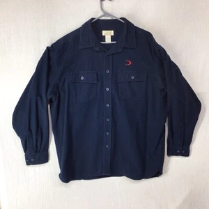 L. L. Bean Mens XL Tall Chamois Long Sleeve Blue Shirt Button Up - Picture 1 of 6