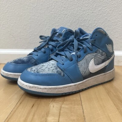 Size 5.5Y - Jordan 1 Low Washed Denim - Image 1 of 4