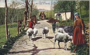 CARTOLINA NON VIAGGIATA _ COSTUMI DEL LAGO DI GARDA _ EDIZIONE CESARE CAPELLO - Picture 1 of 1