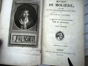 (1817) Works &  Life of MOLIERE. 5 vols. of 6 antique French set REBOUND ex lib - Bild 1 von 6