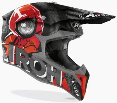Casque Airoh Modèle Wraap Alien Rouge Mat Noir Rouge Opaque Taille XS - Photo 1/4