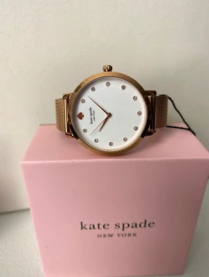 Kate Spade KSW1620 Women's Metro White Dial Rose Gold-tone Mesh Strap Watch - Image 1 of 4