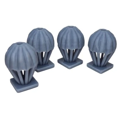 Parachute Drop Tokens World War 2 4pcs | WW2 Wargames, 15mm, 1/72, TTRPG Gaming - Image 1 of 4