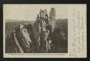 cartolina sassi di ROCC presso PIEVE DI TREBBIO preappennino modenese lato sud-o - Bild 1 von 1