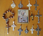Lot Of 13 Religion Items From Jerusalem (Crosses, Icon, Rosary), CONSECRATED #2