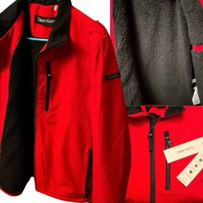 Calvin Klein Mens Sherpa Lined Classic Soft Shell Jacket SM Calvin Klein Jacket - Image 1 of 4