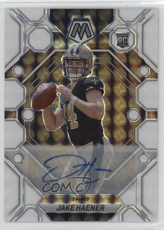 2023 Panini Mosaic Rookies White Prizm /25 Jake Haener #325 Rookie Auto RC
