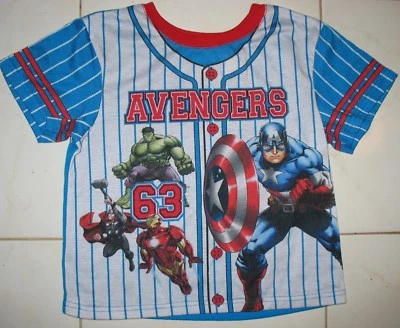 MARVEL - TOP PIJAMA MANGA CORTA NIÑO TALLA 8 - AVENGERS - RESISTENTE AL FUEGO Foto 1 de 2