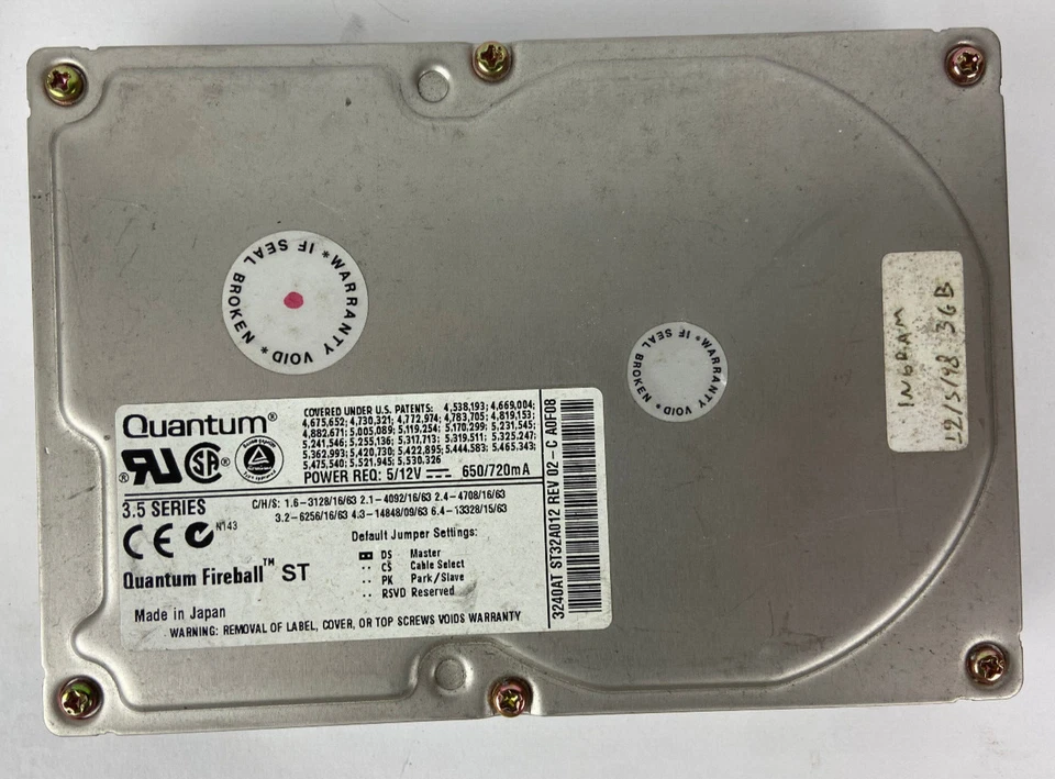 Quantum Fireball St 3240AT 20-113436 Hard Disk 3.5 Ide Pata - Image 1 of 1