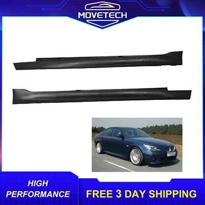 2 peças de extensão de painéis de saias estilo M5 LH e RH para 2004-2010 BMW E60 5-Series - Imagem 1 de 4