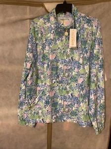 NWT Lilly Pulitzer Tulia Performance Jacket Orb Green Serving It Up XL - Picture 1 of 10