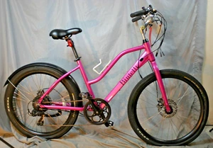 2022 Bintelli B1 Electric Bike E-Bike 18" Large 7S Disc Pink Cruiser USA Shipper - Picture 1 of 12