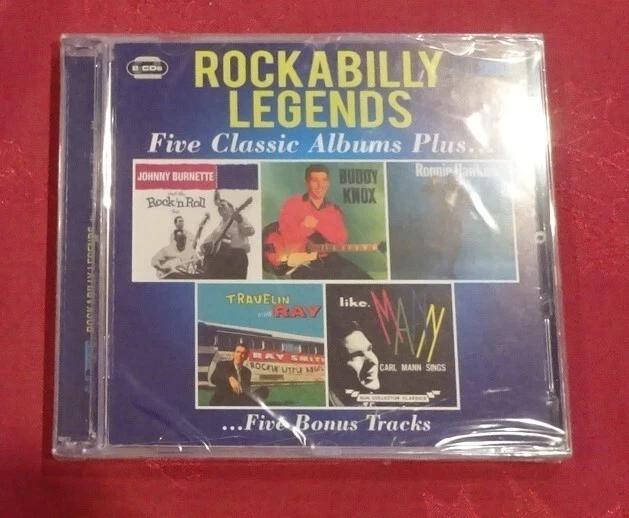ROCKABILLY LEGENDS--FIVE CLASSIC ALBUMS PLUS ON 2 CDS--SEALED--NEW--65 TRACKS - Image 1 of 2