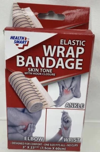 Health Smart 3 In. x 23-5/8 In. Bandages HS-01413 Wrist Ankle Elbow Elastic Wrap - Picture 1 of 3
