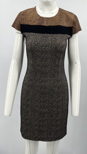 Abito body manica corta stampa animalier a contrasto Fendi tg S ETICHETTE MANCANTI