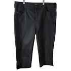 NYDJ Capric Jeans Women's Sz 16 Black Stretch Comfort High-Rise Denim Pants