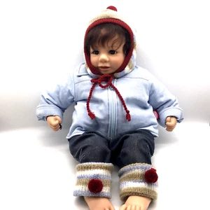 Gotz Limited Baby Boy Doll Numbered #206/1000 With Tag Brown Hair and Eyes 20” - Picture 1 of 15